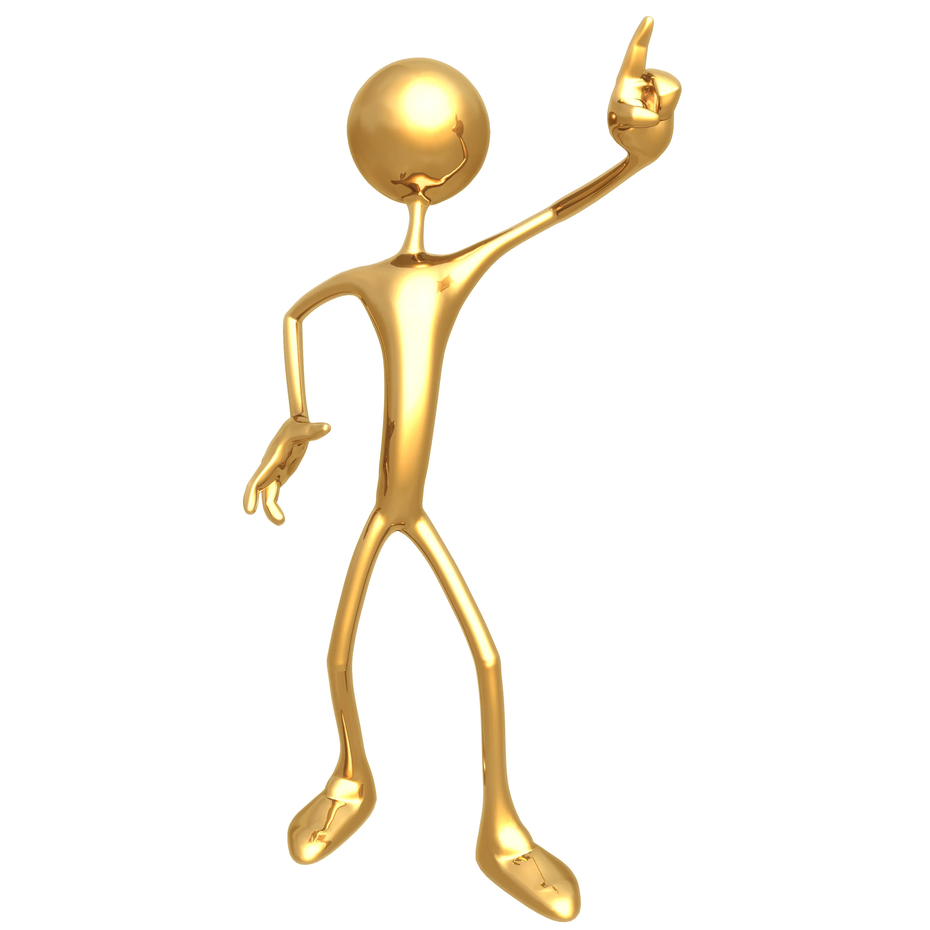 Physio+Ergotherapie Engelmann - Metallic Gold 3D Stick Figure